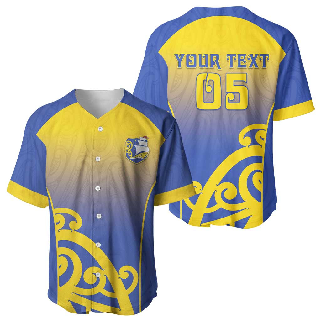 Custom James Cook High School Baseball Jersey Maori Koru Pattern LT05 - Polynesian Pride