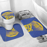 Custom James Cook High School Bathroom Set Maori Koru Pattern LT05 Mat Set Only (3 pcs) One Size Blue - Polynesian Pride
