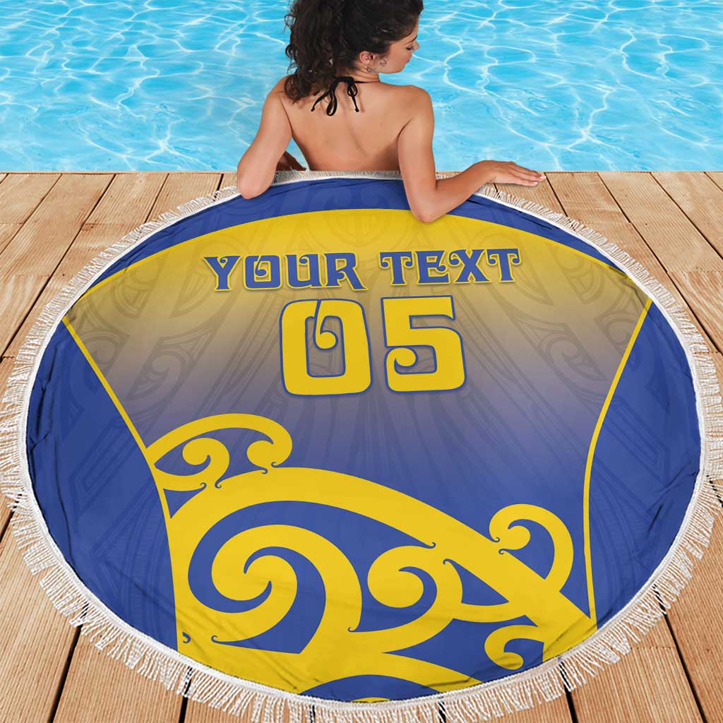 Custom James Cook High School Beach Blanket Maori Koru Pattern LT05 - Polynesian Pride