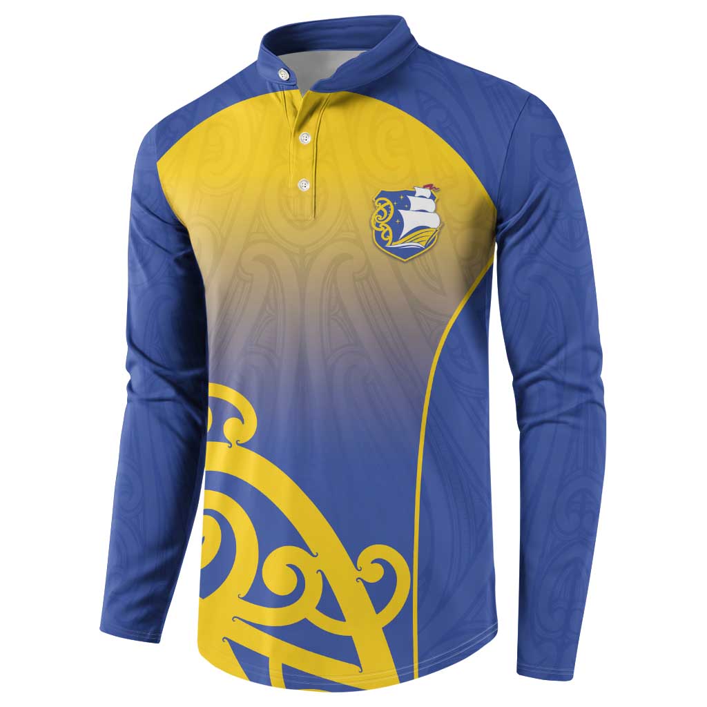 Custom James Cook High School Button Sweatshirt Maori Koru Pattern LT05 - Polynesian Pride