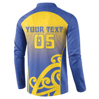 Custom James Cook High School Button Sweatshirt Maori Koru Pattern LT05 - Polynesian Pride