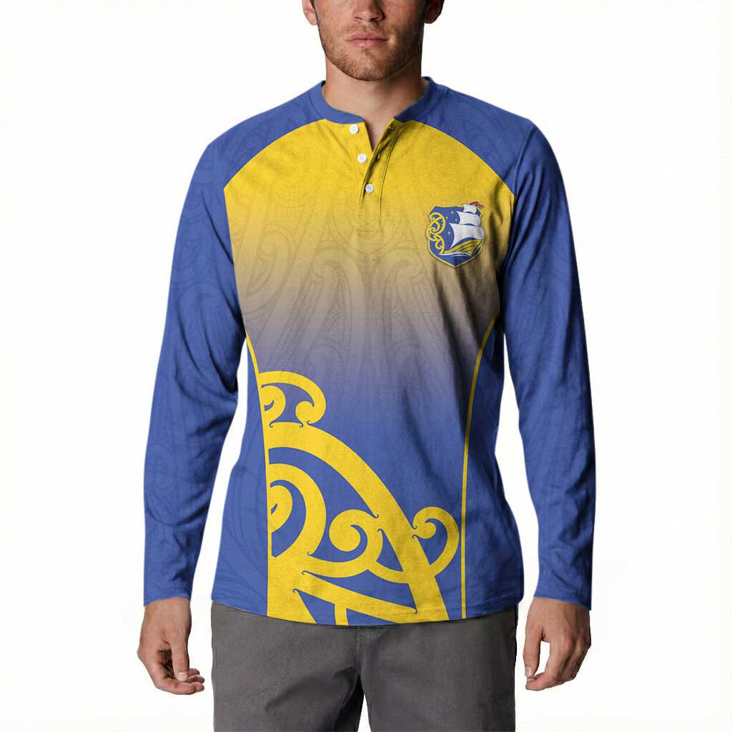 Custom James Cook High School Button Sweatshirt Maori Koru Pattern LT05 - Polynesian Pride