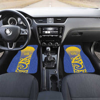 Custom James Cook High School Car Mats Maori Koru Pattern LT05 Set 2pcs - Front Blue - Polynesian Pride