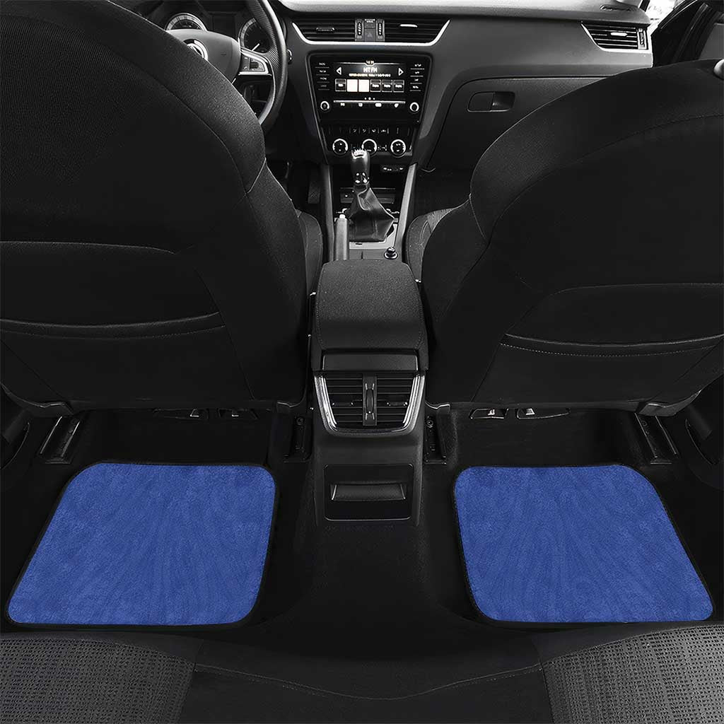 Custom James Cook High School Car Mats Maori Koru Pattern LT05 Set 2pcs - Back Blue - Polynesian Pride