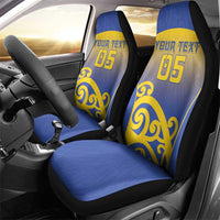 Custom James Cook High School Car Seat Cover Maori Koru Pattern LT05 - Polynesian Pride