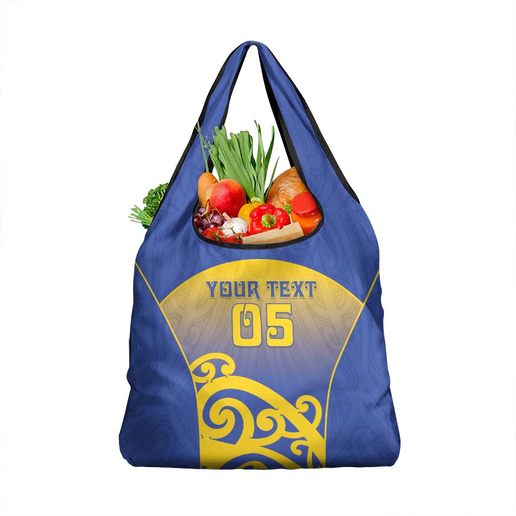 Custom James Cook High School Grocery Bag Maori Koru Pattern LT05 1-pack One Size Blue - Polynesian Pride