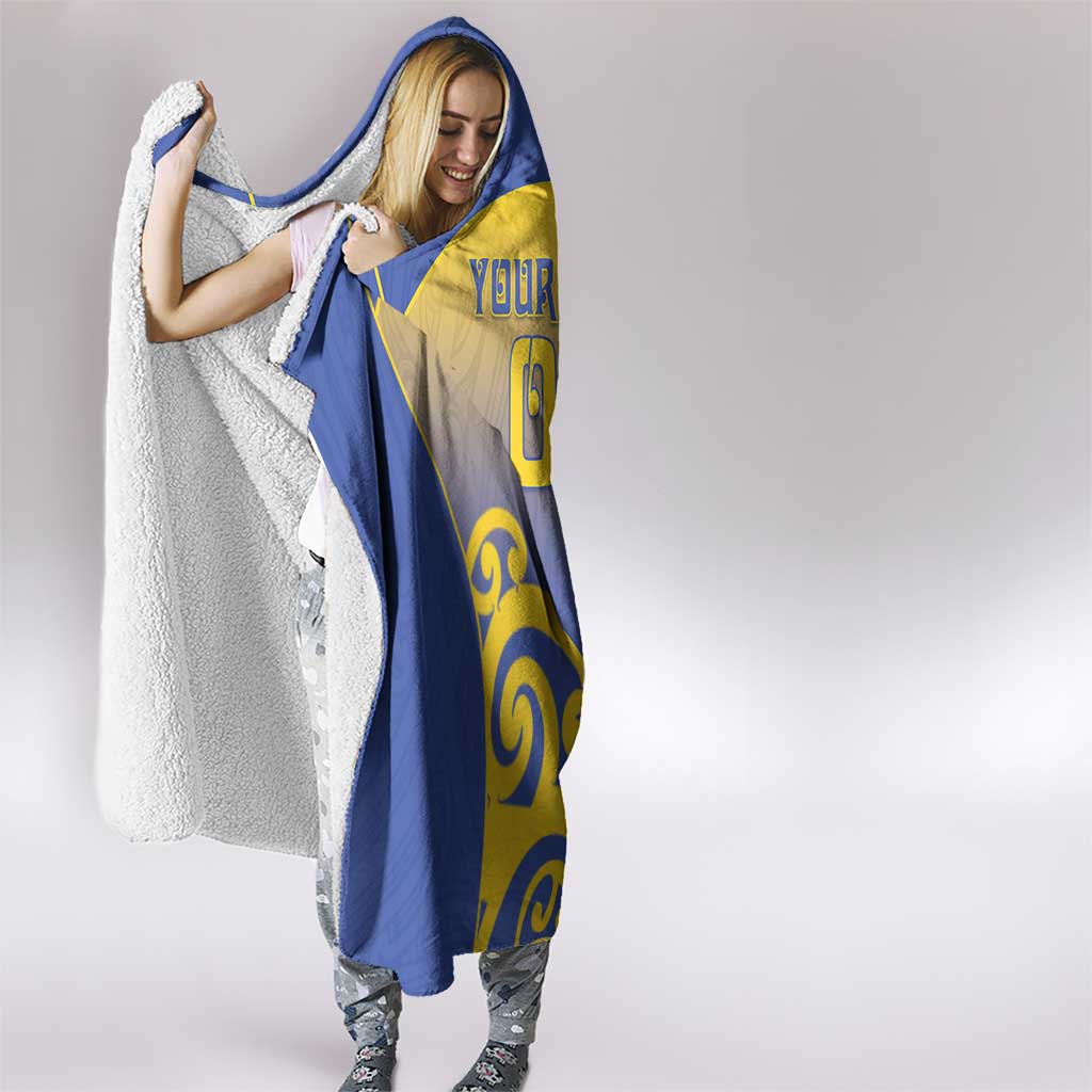 Custom James Cook High School Hooded Blanket Maori Koru Pattern LT05 - Polynesian Pride
