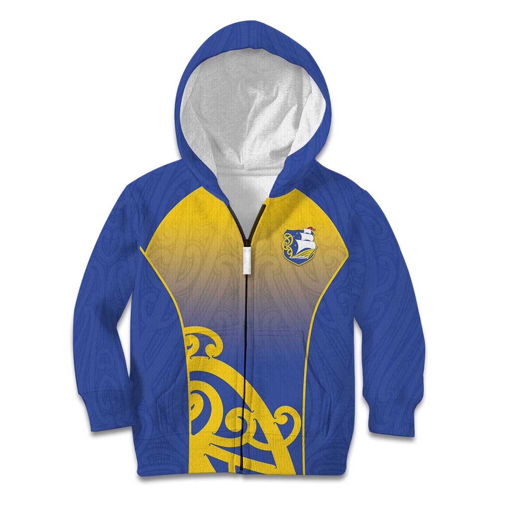 Custom James Cook High School Kid Hoodie Maori Koru Pattern