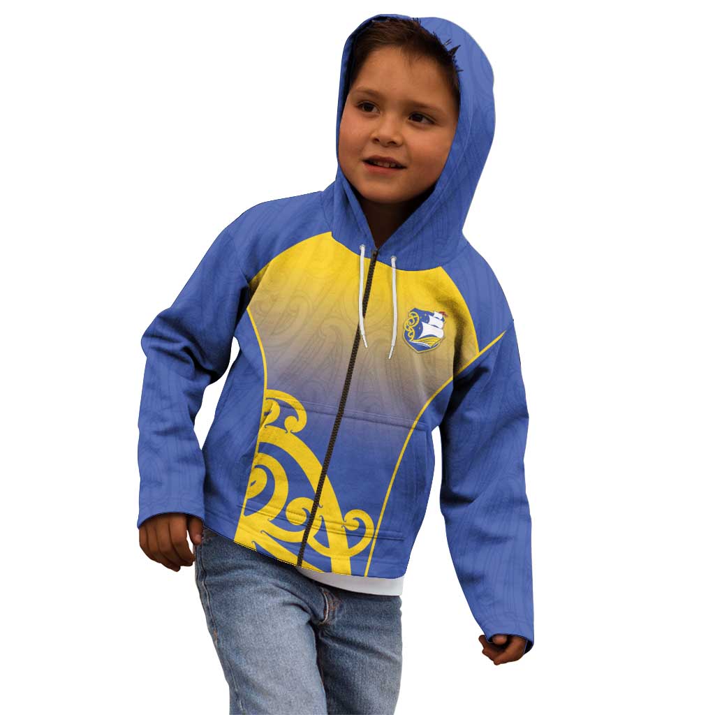 Custom James Cook High School Kid Hoodie Maori Koru Pattern