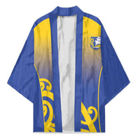 Custom James Cook High School Kimono Maori Koru Pattern LT05 Unisex Blue - Polynesian Pride