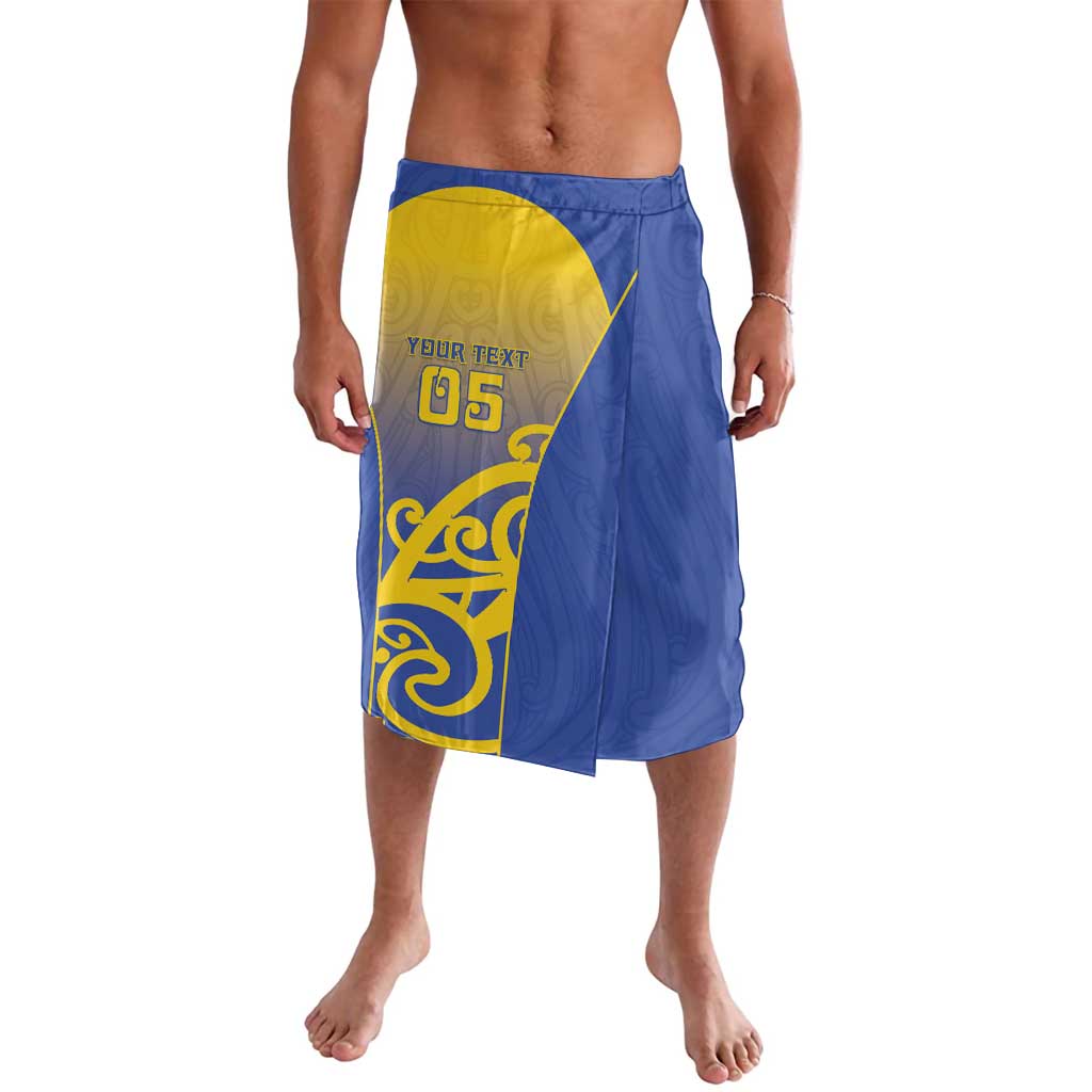 Custom James Cook High School Lavalava Maori Koru Pattern LT05 Blue - Polynesian Pride