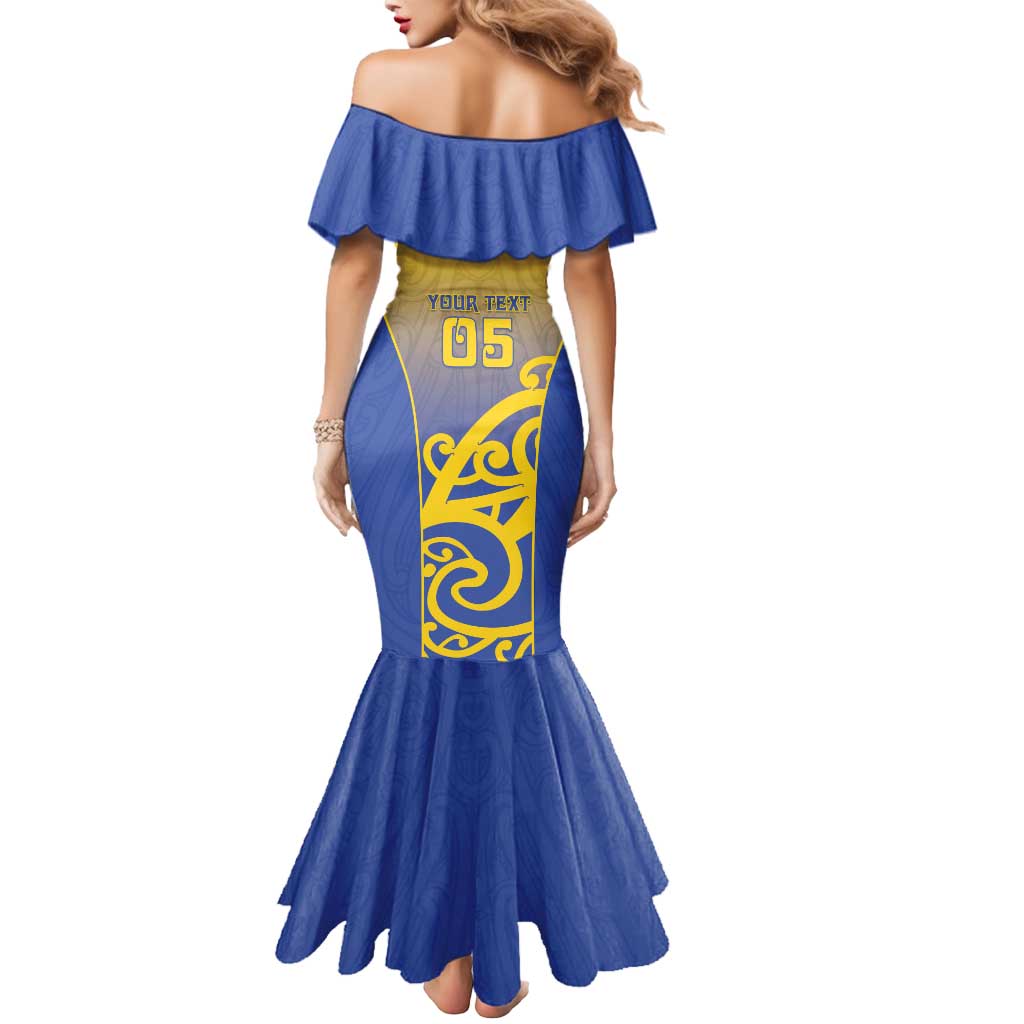 Custom James Cook High School Mermaid Dress Maori Koru Pattern LT05 - Polynesian Pride