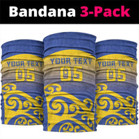 Custom James Cook High School Neck Gaiter Maori Koru Pattern LT05 package One Size: 25*50cm Blue - Polynesian Pride