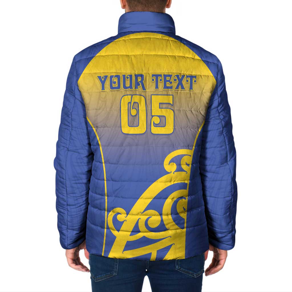 Custom James Cook High School Padded Jacket Maori Koru Pattern LT05 - Polynesian Pride