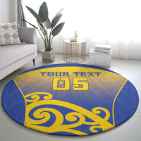 Custom James Cook High School Round Carpet Maori Koru Pattern LT05 - Polynesian Pride