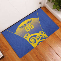 Custom James Cook High School Rubber Doormat Maori Koru Pattern LT05 - Polynesian Pride