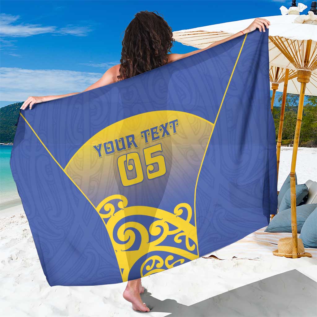 Custom James Cook High School Sarong Maori Koru Pattern LT05 One Size 44 x 66 inches Blue - Polynesian Pride