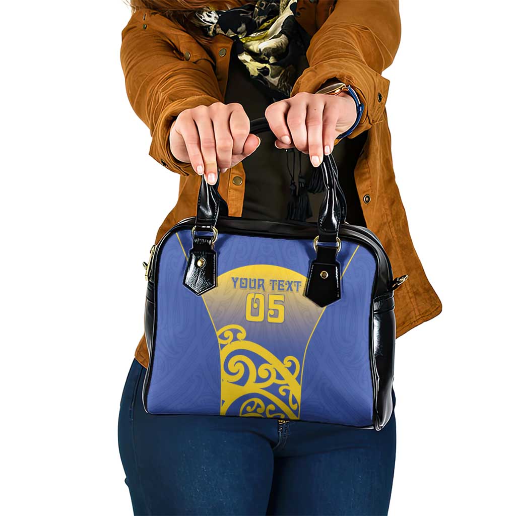 Custom James Cook High School Shoulder Handbag Maori Koru Pattern LT05 One Size Blue - Polynesian Pride
