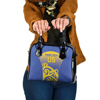 Custom James Cook High School Shoulder Handbag Maori Koru Pattern LT05 One Size Blue - Polynesian Pride