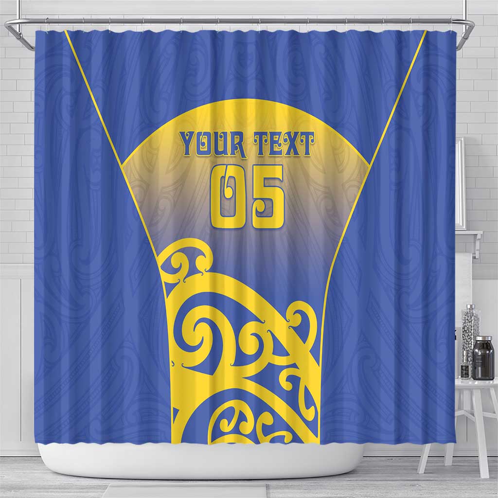 Custom James Cook High School Shower Curtain Maori Koru Pattern LT05 - Polynesian Pride