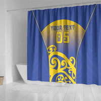 Custom James Cook High School Shower Curtain Maori Koru Pattern LT05 - Polynesian Pride