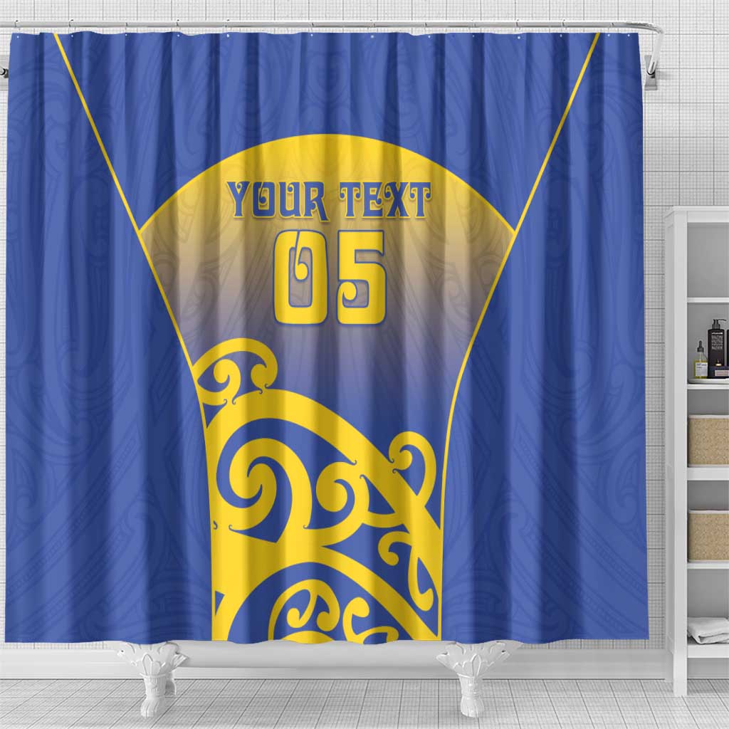 Custom James Cook High School Shower Curtain Maori Koru Pattern LT05 - Polynesian Pride