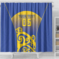Custom James Cook High School Shower Curtain Maori Koru Pattern LT05 - Polynesian Pride