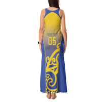 Custom James Cook High School Tank Maxi Dress Maori Koru Pattern LT05 - Polynesian Pride