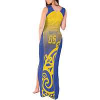 Custom James Cook High School Tank Maxi Dress Maori Koru Pattern LT05 - Polynesian Pride