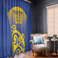 Custom James Cook High School Window Curtain Maori Koru Pattern LT05 - Polynesian Pride