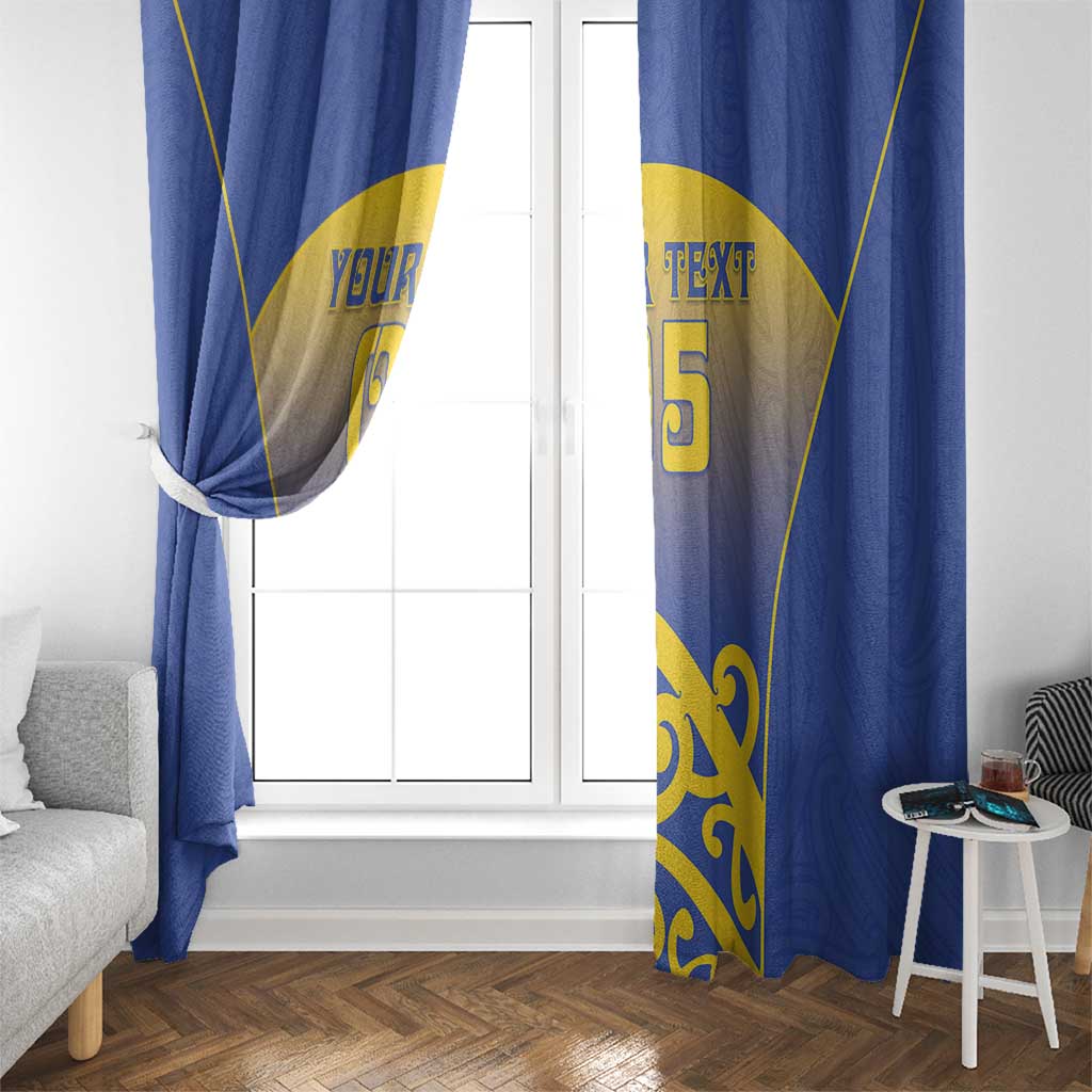 Custom James Cook High School Window Curtain Maori Koru Pattern LT05 - Polynesian Pride