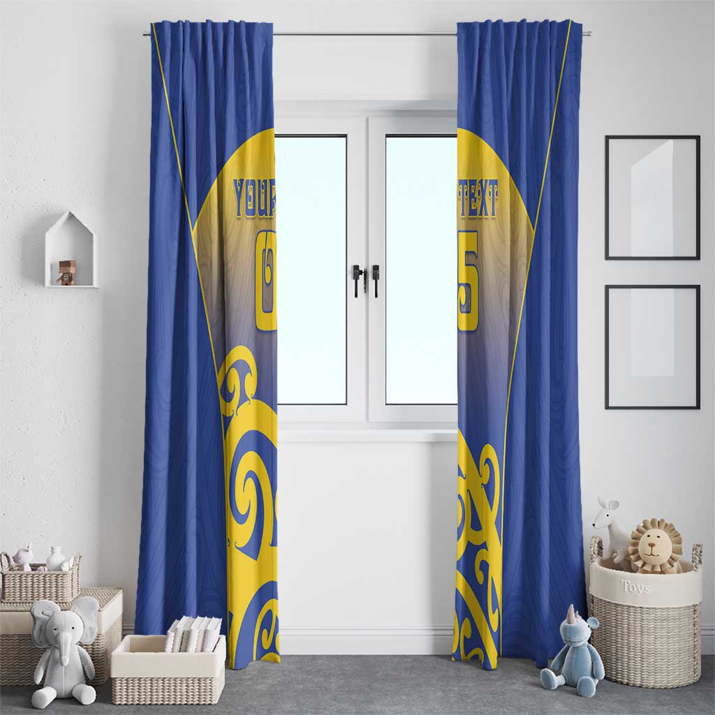 Custom James Cook High School Window Curtain Maori Koru Pattern LT05 - Polynesian Pride