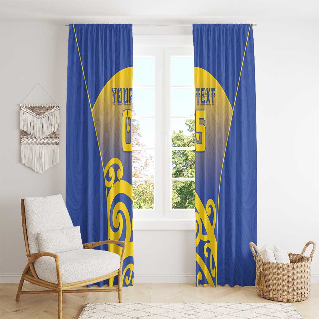 Custom James Cook High School Window Curtain Maori Koru Pattern LT05 - Polynesian Pride