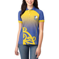 Custom James Cook High School Women Polo Shirt Maori Koru Pattern LT05 - Polynesian Pride