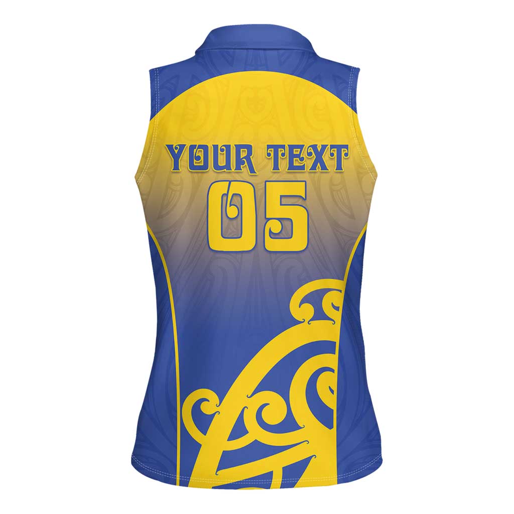 Custom James Cook High School Women Sleeveless Polo Shirt Maori Koru Pattern LT05 - Polynesian Pride