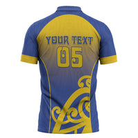Custom James Cook High School Zipper Polo Shirt Maori Koru Pattern LT05 - Polynesian Pride
