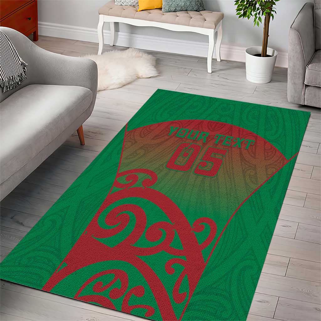 Custom Onehunga High School Area Rug Maori Koru Pattern LT05 - Polynesian Pride