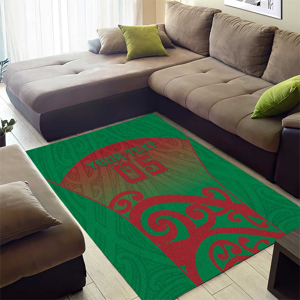 Custom Onehunga High School Area Rug Maori Koru Pattern LT05 - Polynesian Pride