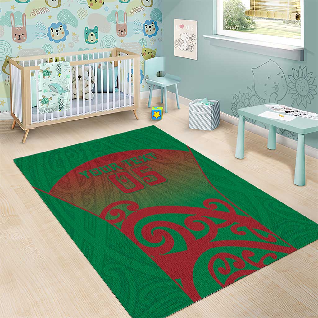 Custom Onehunga High School Area Rug Maori Koru Pattern LT05 - Polynesian Pride