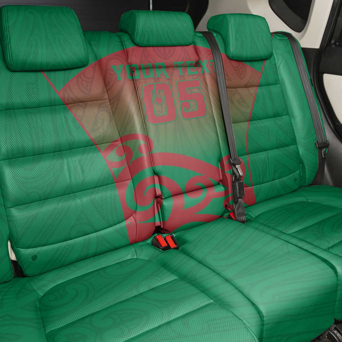 Custom Onehunga High School Back Car Seat Cover Maori Koru Pattern LT05 - Polynesian Pride