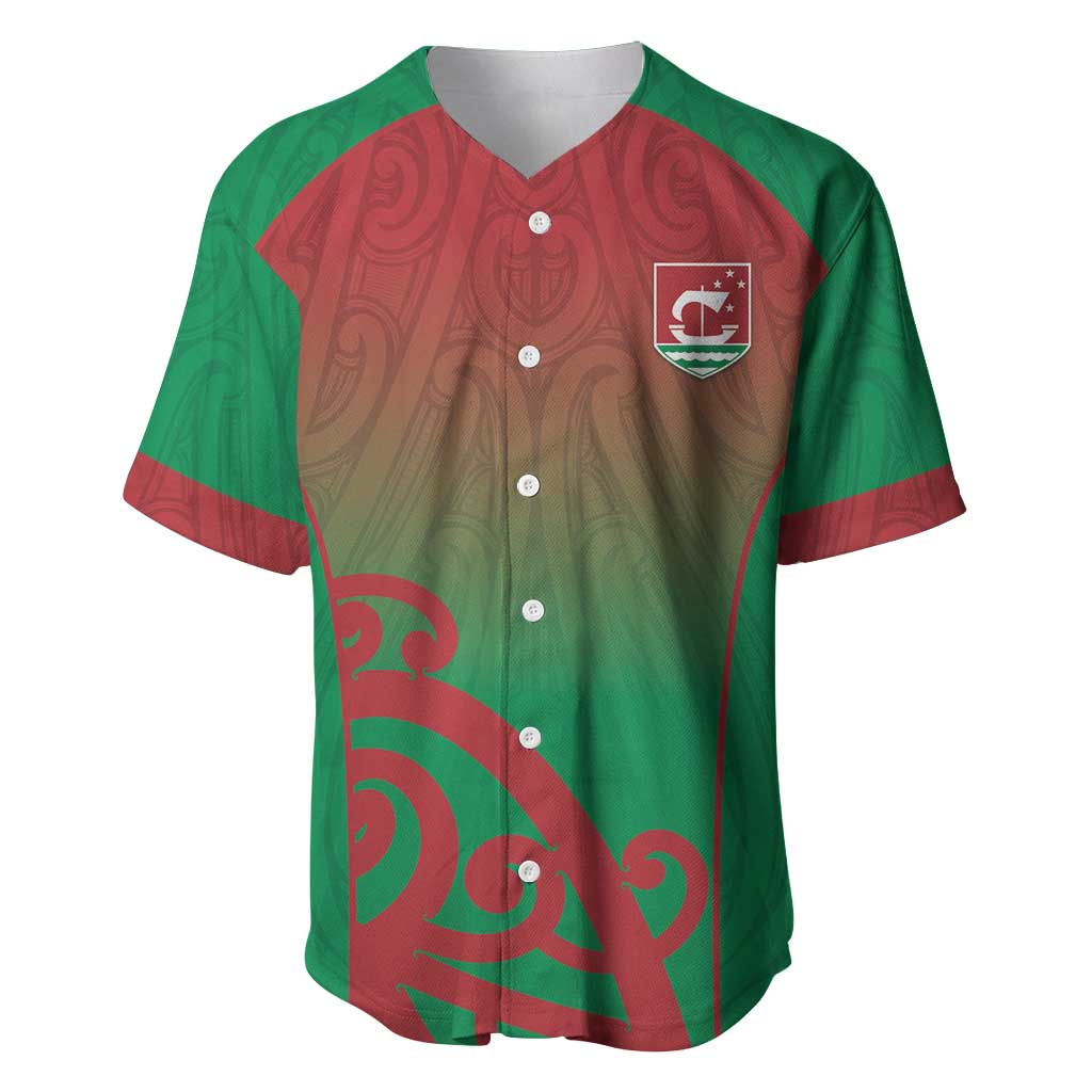 Custom Onehunga High School Baseball Jersey Maori Koru Pattern LT05 Green - Polynesian Pride