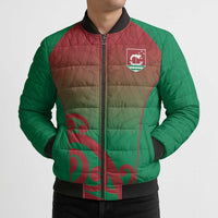 Custom Onehunga High School Bomber Puffer Jacket Maori Koru Pattern LT05 - Polynesian Pride