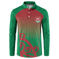 Custom Onehunga High School Button Sweatshirt Maori Koru Pattern LT05 Green - Polynesian Pride