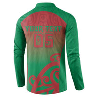Custom Onehunga High School Button Sweatshirt Maori Koru Pattern LT05 - Polynesian Pride