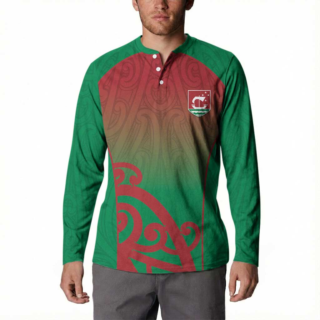 Custom Onehunga High School Button Sweatshirt Maori Koru Pattern LT05 - Polynesian Pride