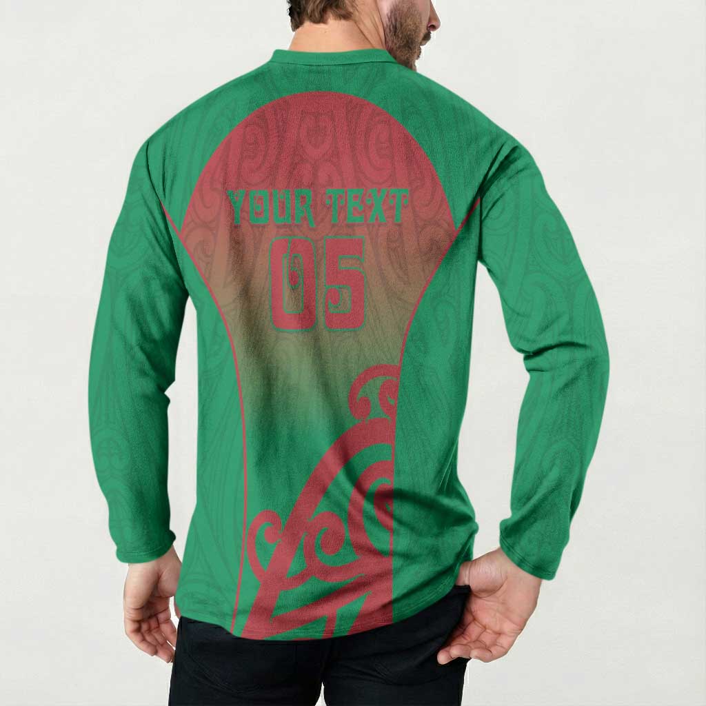 Custom Onehunga High School Button Sweatshirt Maori Koru Pattern LT05 - Polynesian Pride