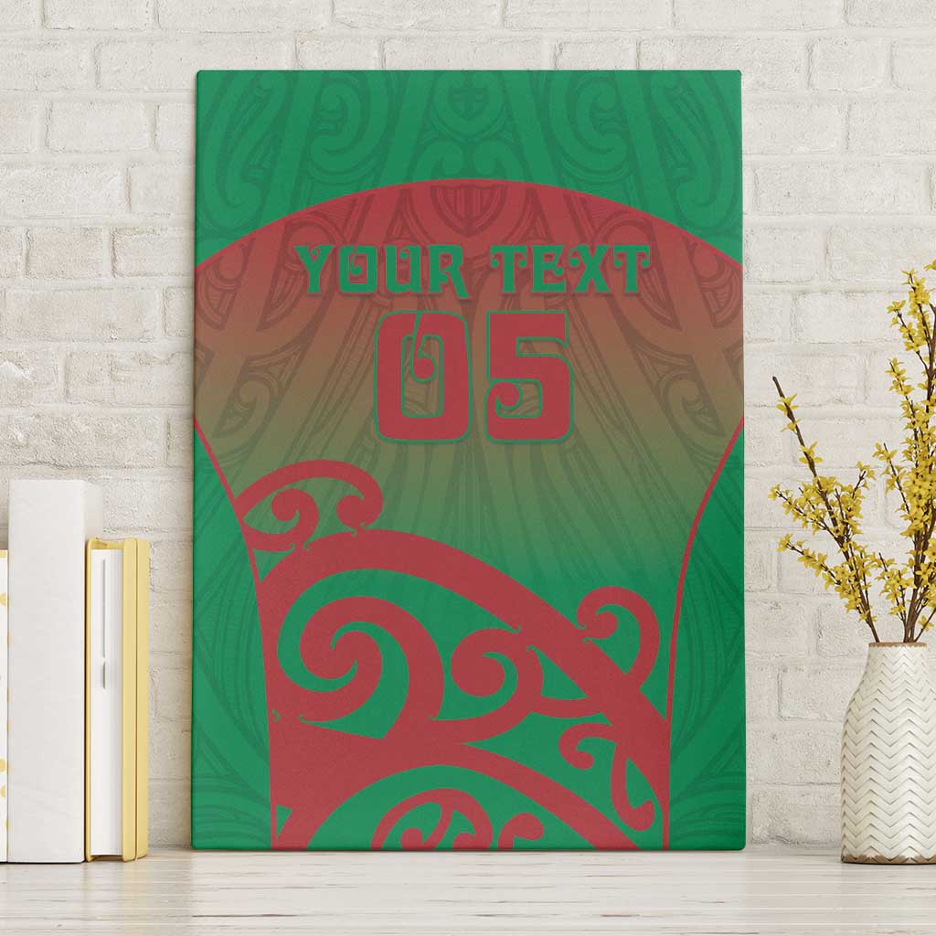 Custom Onehunga High School Canvas Wall Art Maori Koru Pattern LT05 Without Frame Green - Polynesian Pride