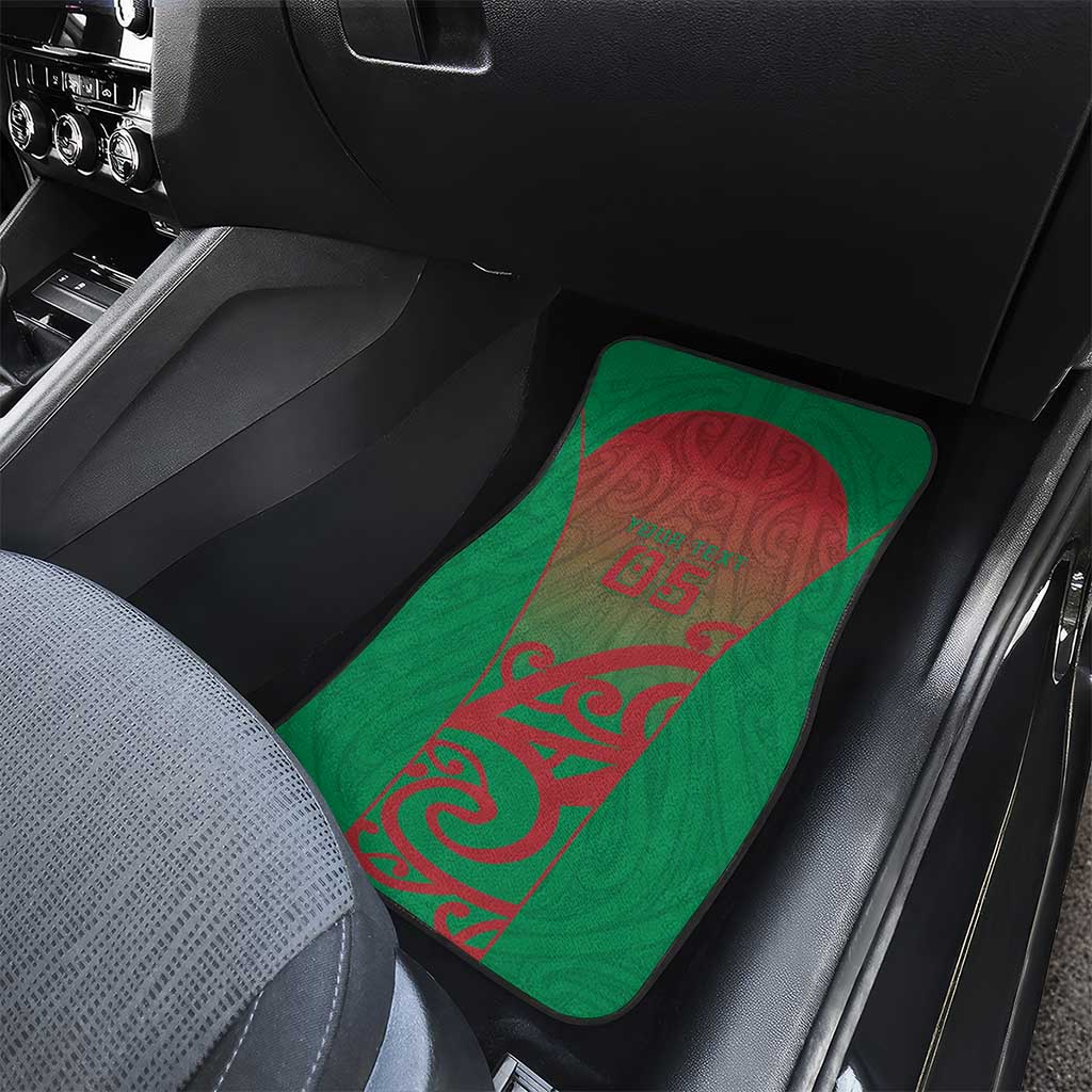Custom Onehunga High School Car Mats Maori Koru Pattern LT05 - Polynesian Pride