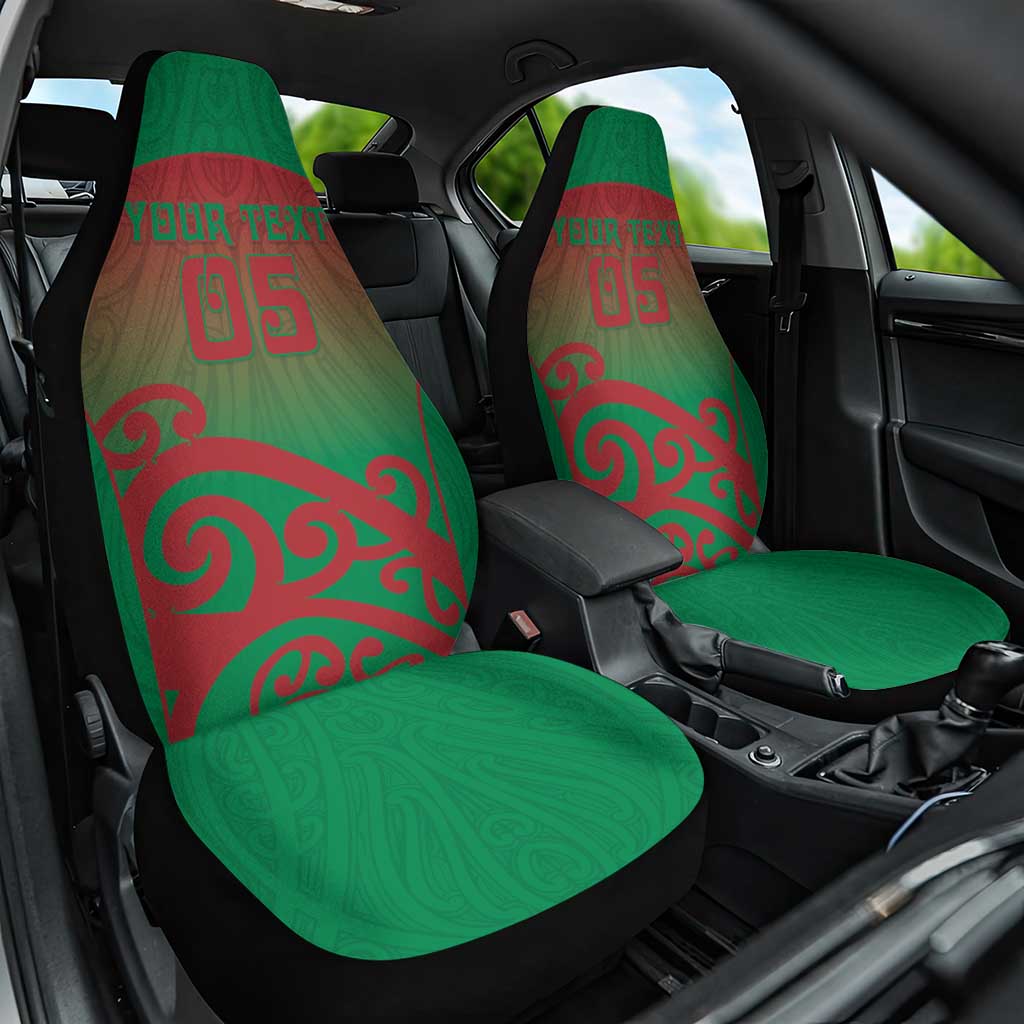 Custom Onehunga High School Car Seat Cover Maori Koru Pattern LT05 One Size Green - Polynesian Pride