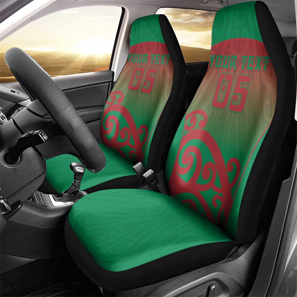 Custom Onehunga High School Car Seat Cover Maori Koru Pattern LT05 - Polynesian Pride